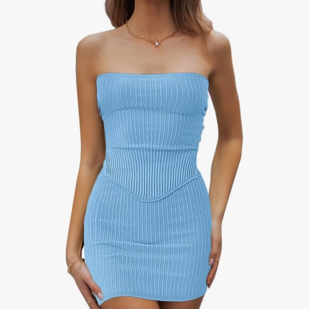 Two piece skirt set - baby blue S